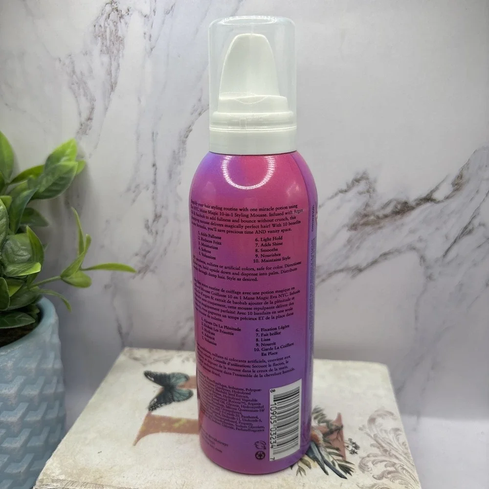 Eva NYC Mane Magic 10-in-1 Styling Mousse For All Hair‎ Types 5 oz New
